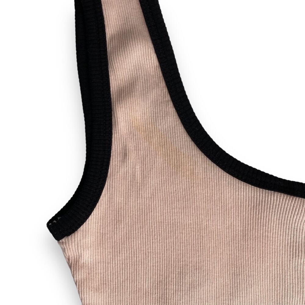 Guess Pink Ribbed Tank Body Suit Small - Picture 2 of 6